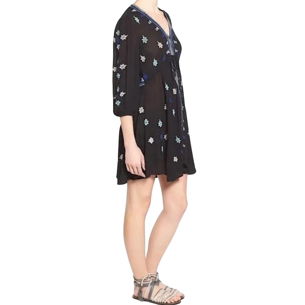 Free People Stargazer Swing Embroidered Mini Dress, Boho, Size Medium - Picture 5 of 10